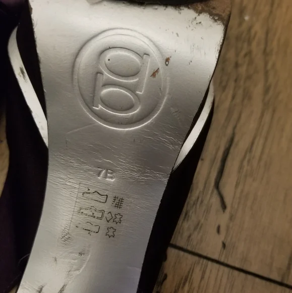 Bebe Zahara Purple Satin Heels Size 7 - Picture 7 of 15